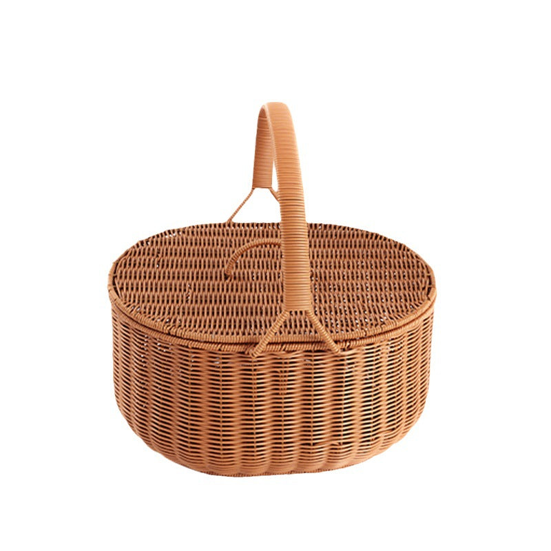 Stylish Woven Storage Basket with Lid