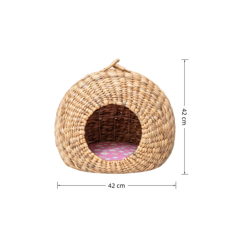Vintage Style Woven Bike Basket