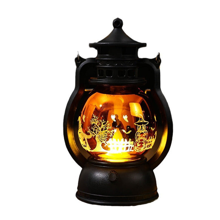 Nostalgic Lantern with Christmas Scenes