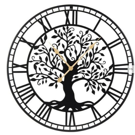 Decorative Wall Clock with Tree Motif