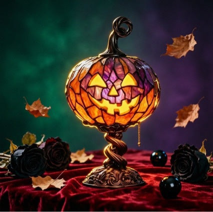 Pumpkin-Themed Table Lamp