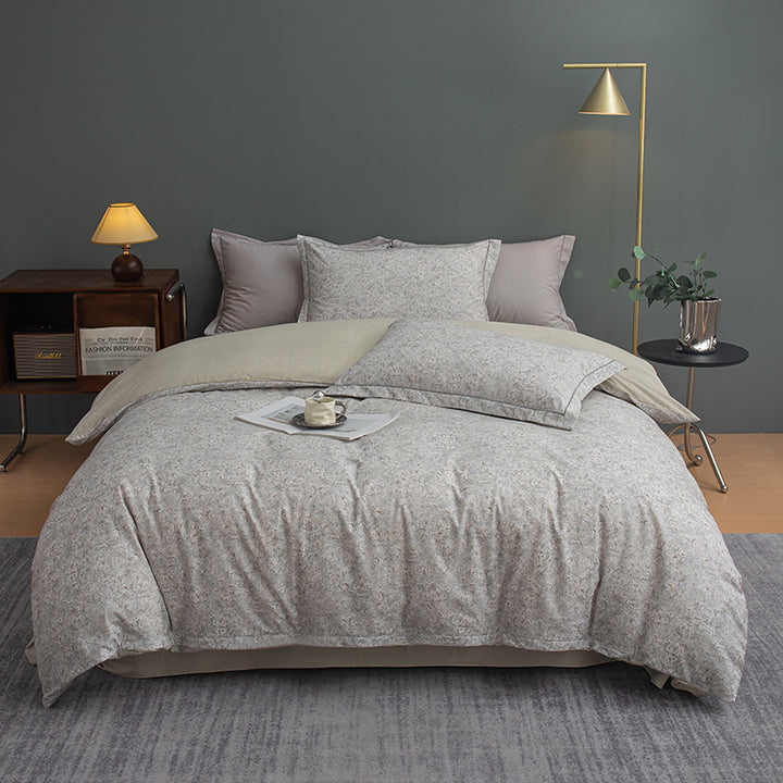 Nature-Inspired Botanical Print Duvet Cover Set