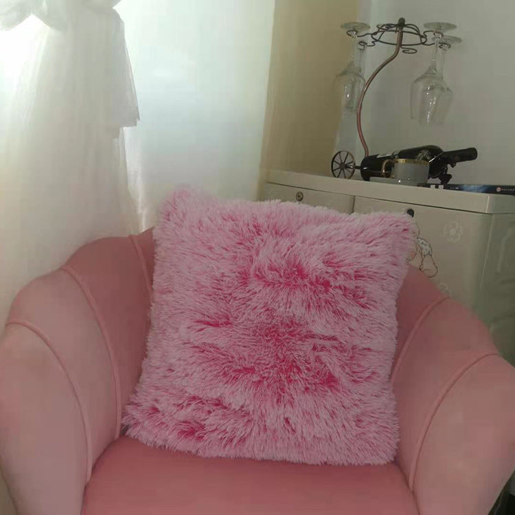 Plush Faux Fur Decorative Throw Pillow