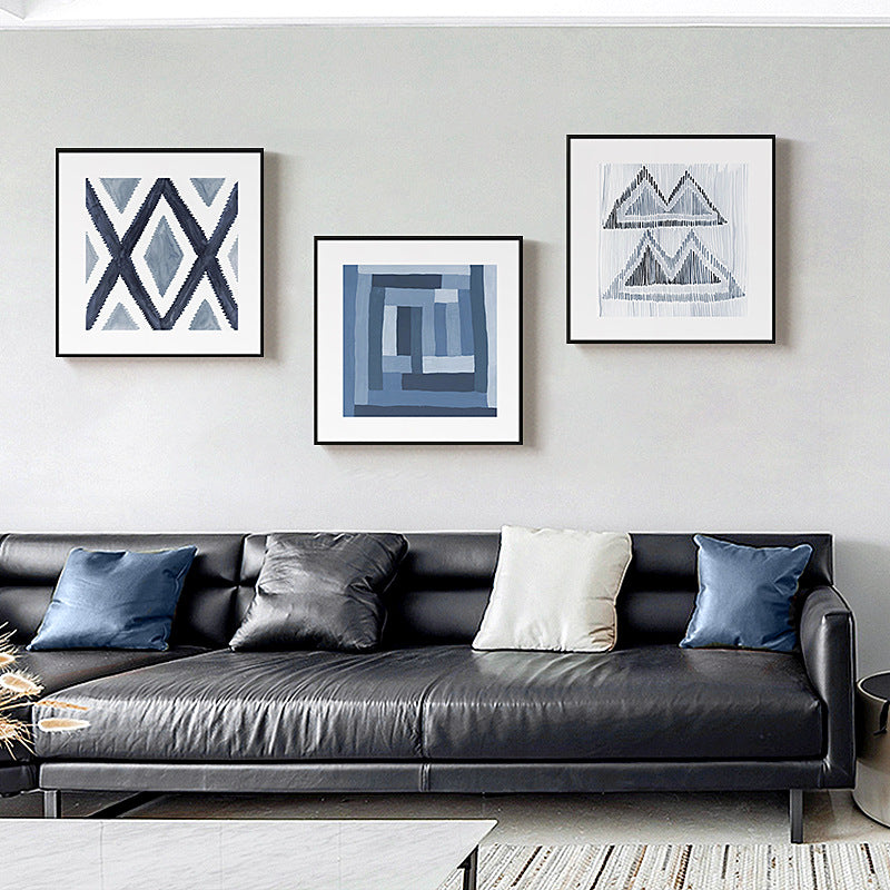 Abstract Grid Pattern Framed Art Print