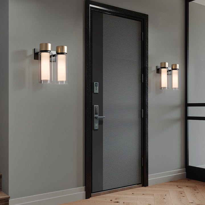 Contemporary double cone wall light