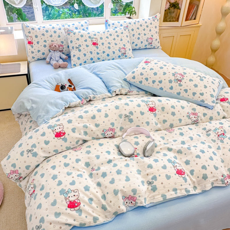 Whimsical Cartoon-Themed Duvet Cover Set