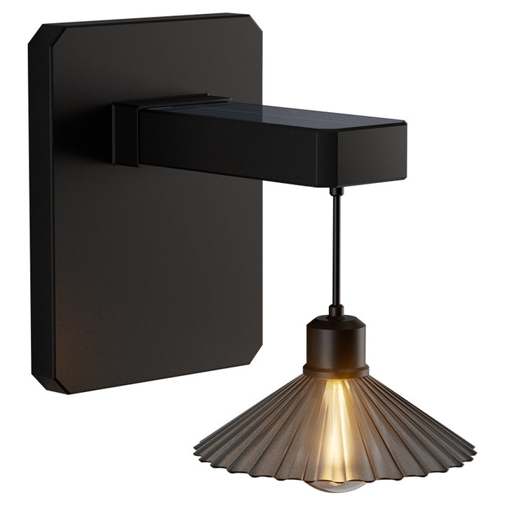 Solar-powered decorative wall light