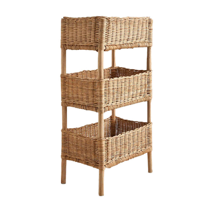 Basket shelf with practical storage space