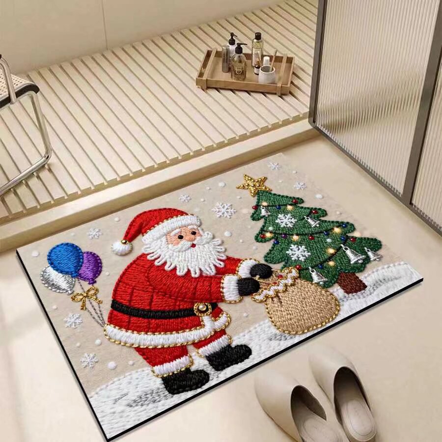 Christmas-Themed Entrance Mat