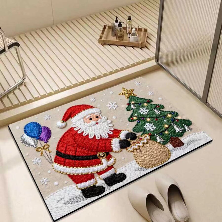 Christmas-Themed Entrance Mat