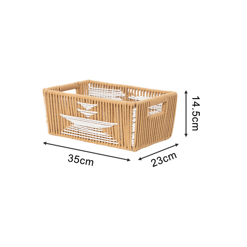 Storage basket with stylish woven design