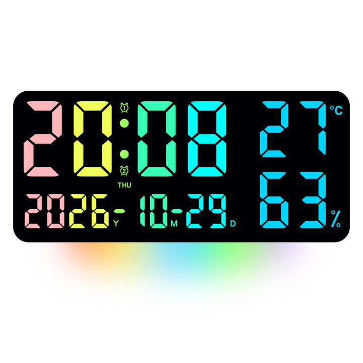 Digital multifunction alarm clock with large LED display