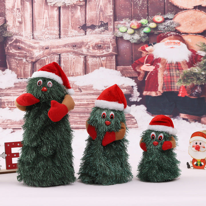 Cute Christmas tree figure with hat