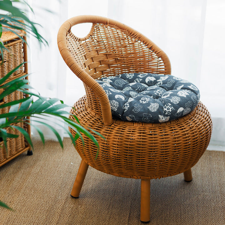 Woven Rattan Lounge Chair