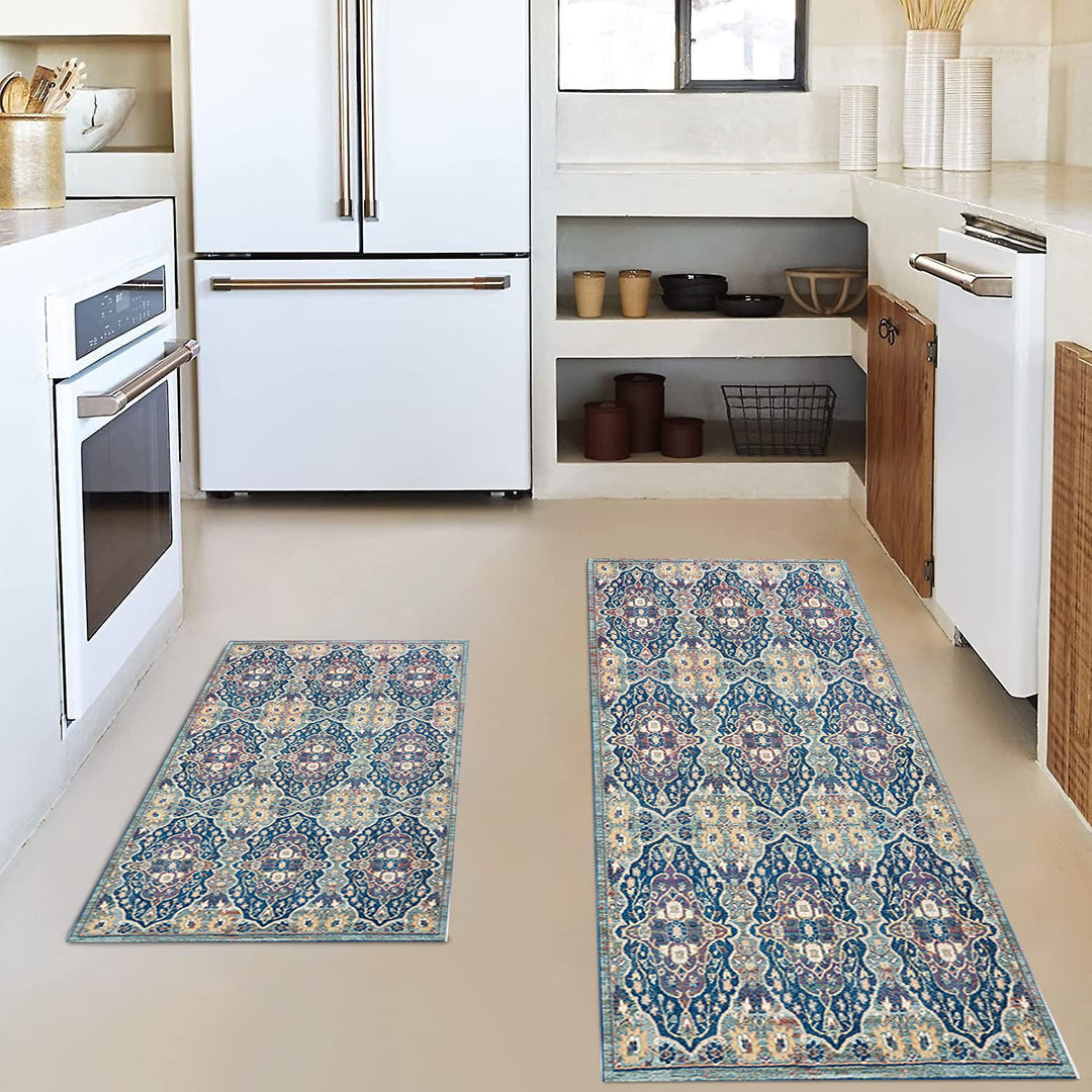 Vintage-Inspired Kitchen Mat Set