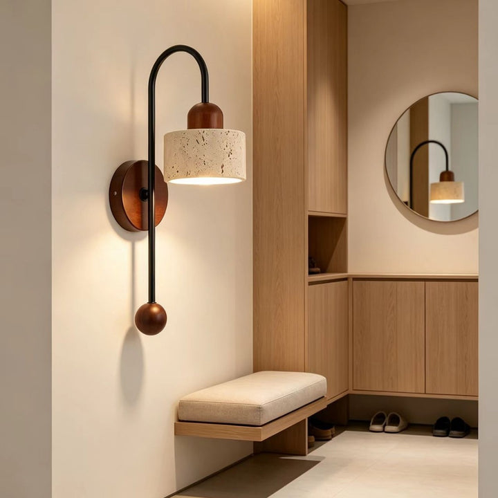 Wall-mounted sculptural wall light