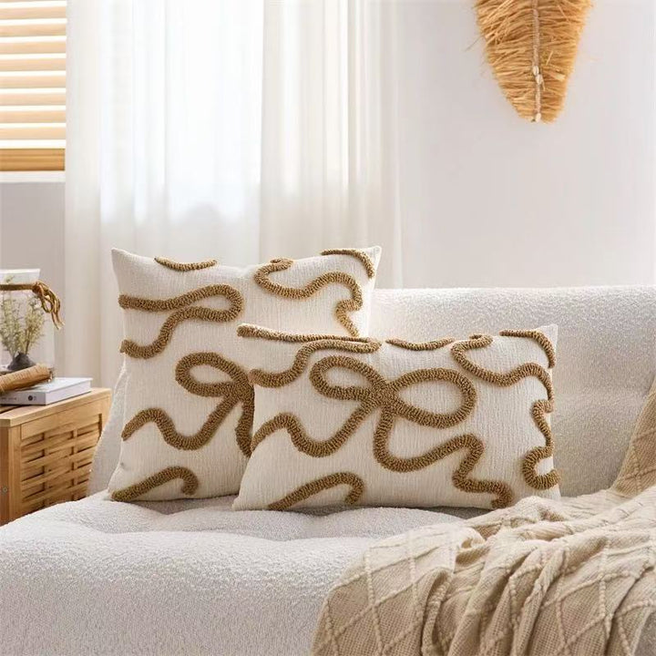 Decorative Textured Throw Pillow for Sofa Decor