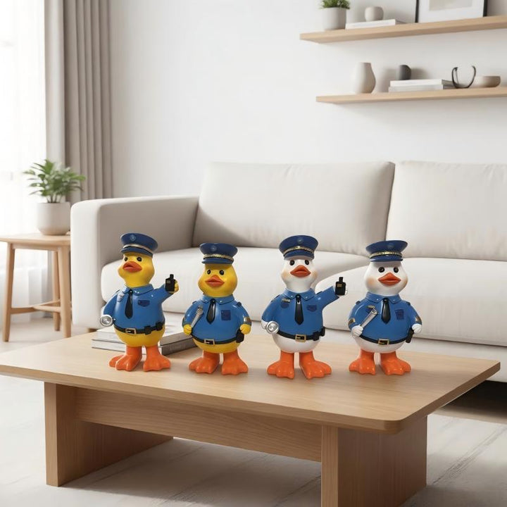 Funny police duck figure