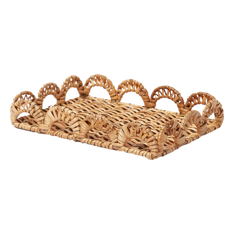 Elegant decoration basket with curved edge