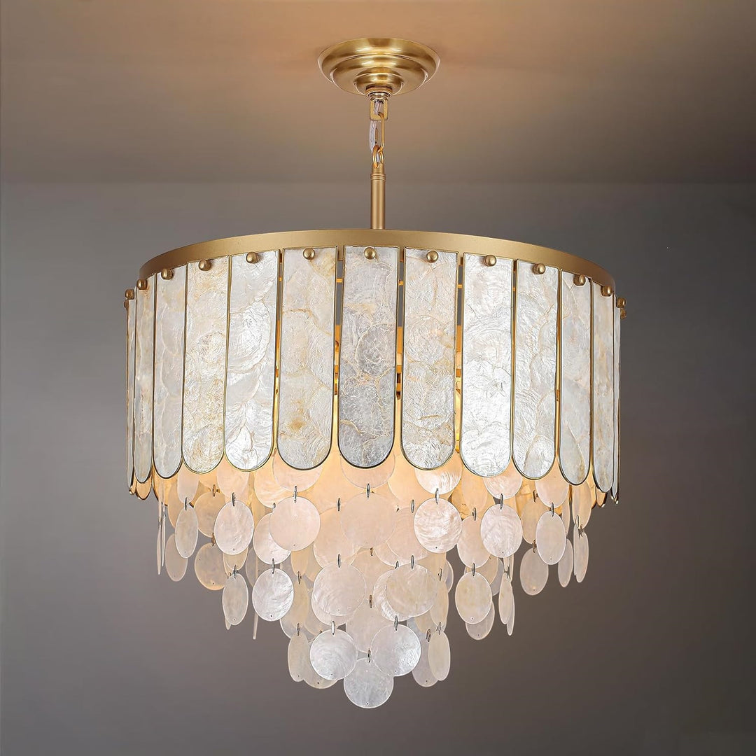 Capiz Shell Layer Pendant Light