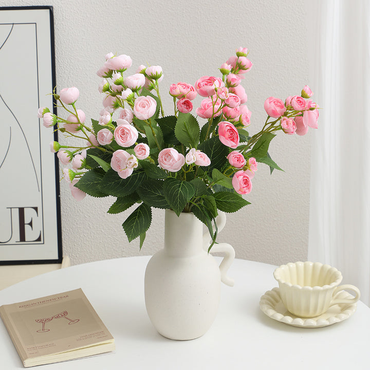 Realistic Artificial Rose with Fine Flowers and Leaves