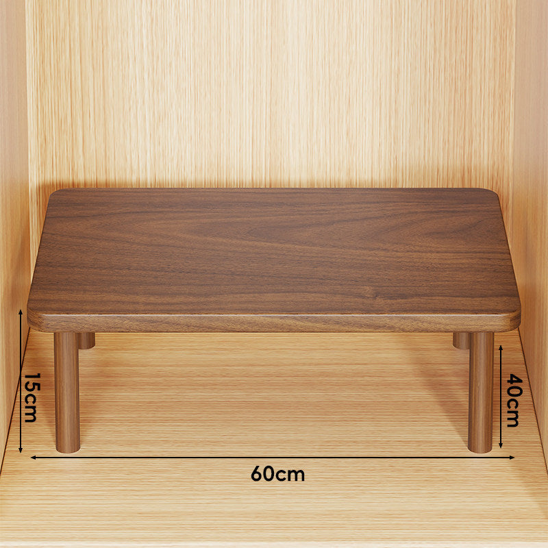 Adjustable Multi-Height Wooden Monitor Riser and Desktop Shelf