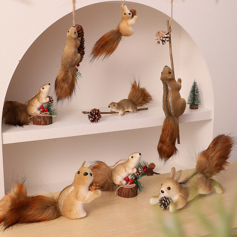 Cute decoration figure with squirrel motif