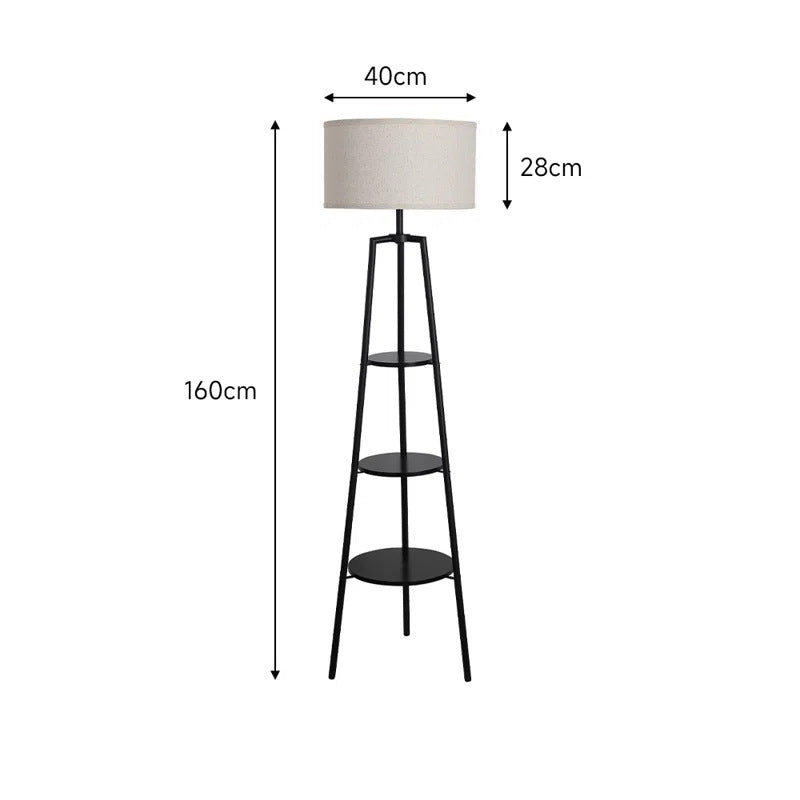 Modern Floor Lamp with Shelves