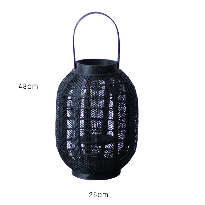 Decorative metal lantern with handle