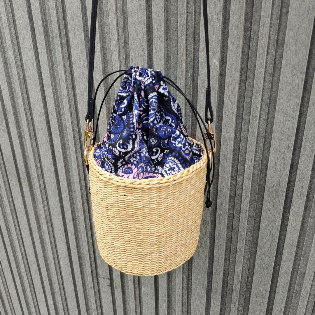 Bohemian Chic Woven Basket Bag