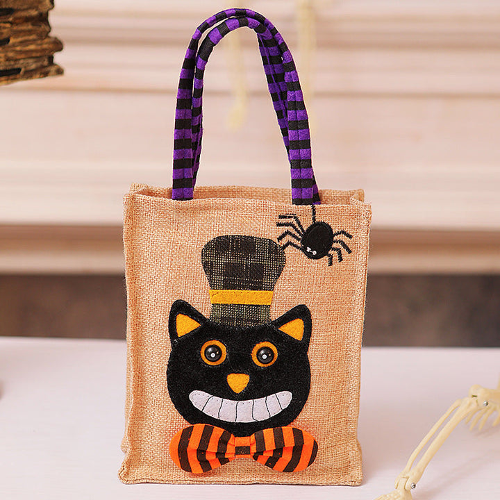 Halloween Shopping Bag with Cat Motif