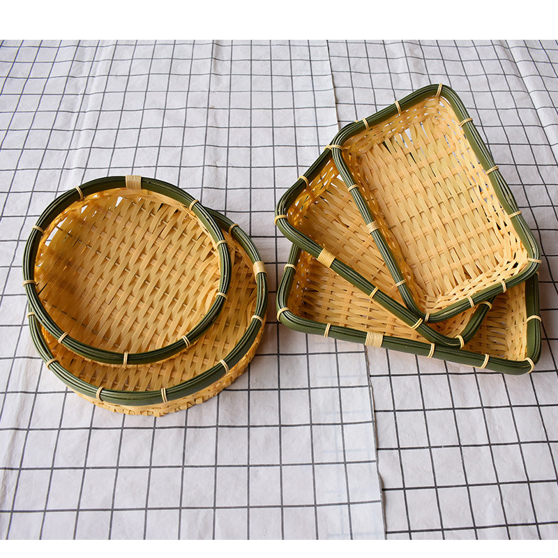 Handcrafted Woven Storage Tray Set