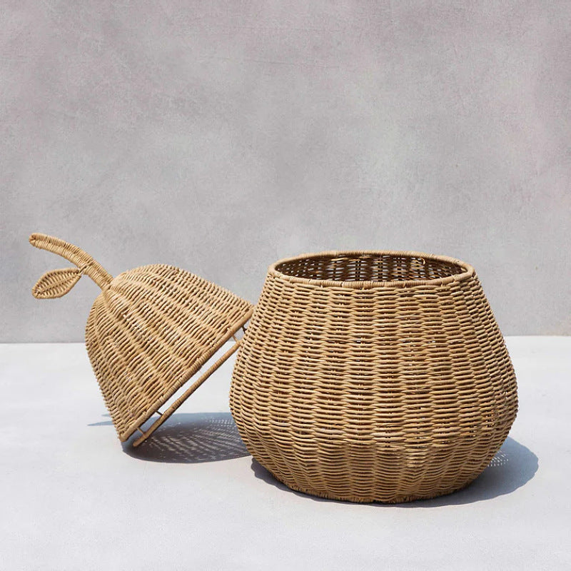 Playful decorative basket in pear shape