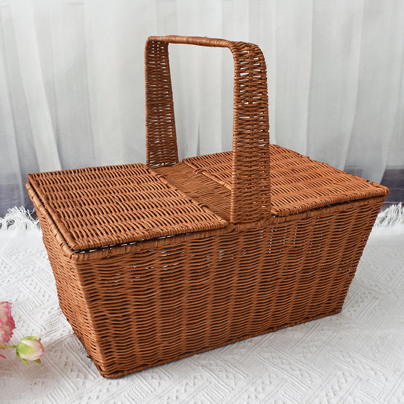 Handcrafted Woven Picnic Storage Basket