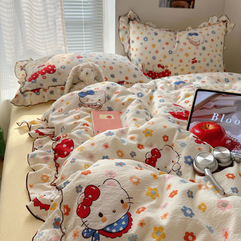 Soft Plush Cartoon-Themed Comforter Set