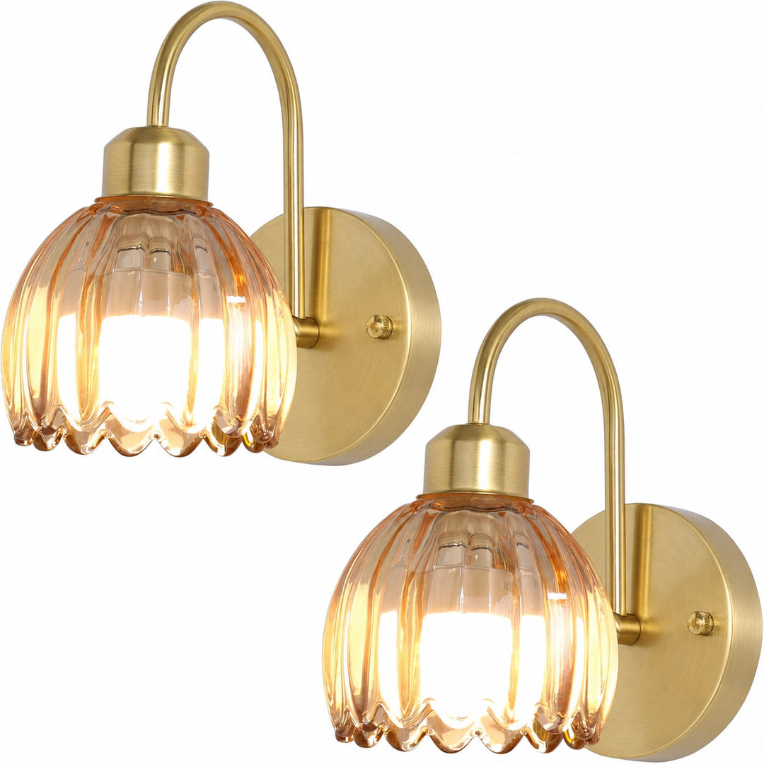 Vintage-inspired glass wall light