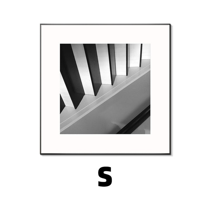 Framed Black and White Architectural Artwork