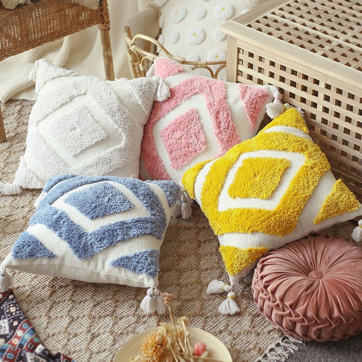 Textured Woven Accent Pillow for Living Room