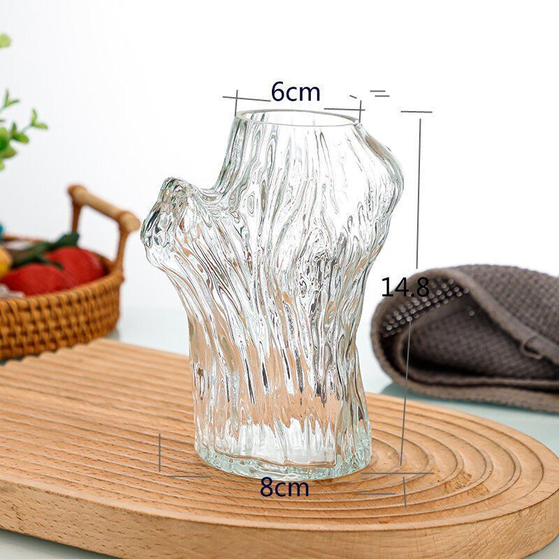 Artistic Textured Glass Vase
