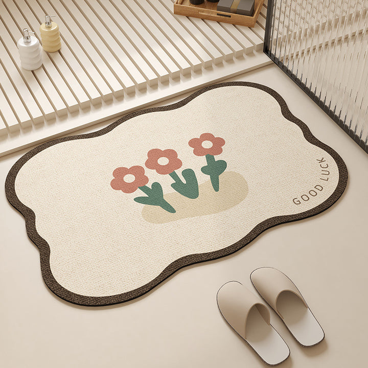 Playful Pet-Themed Absorbent Mat