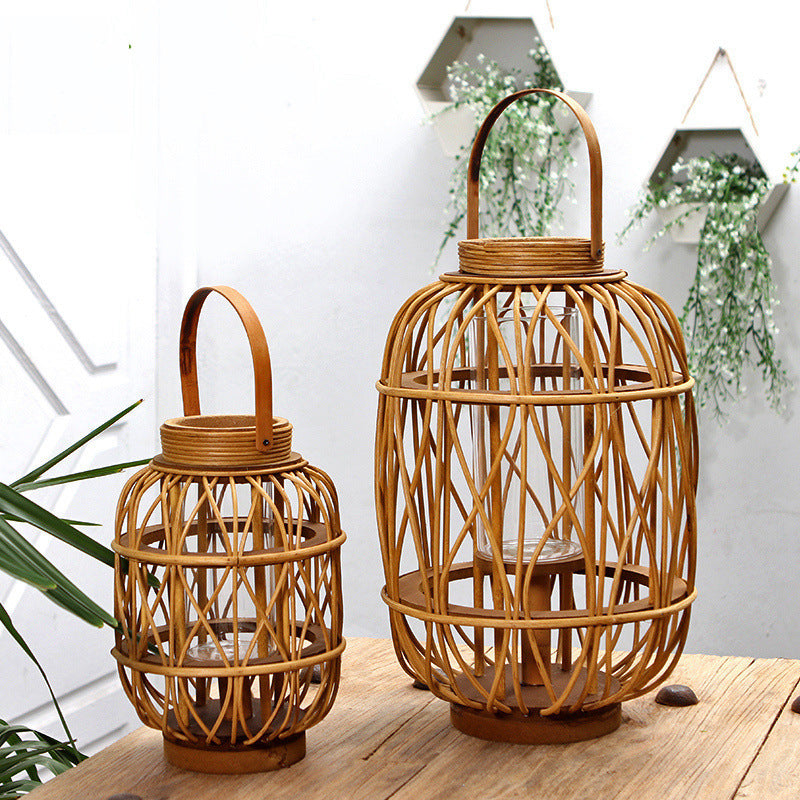 Elegant Handmade Lantern Made of Natural Materials
