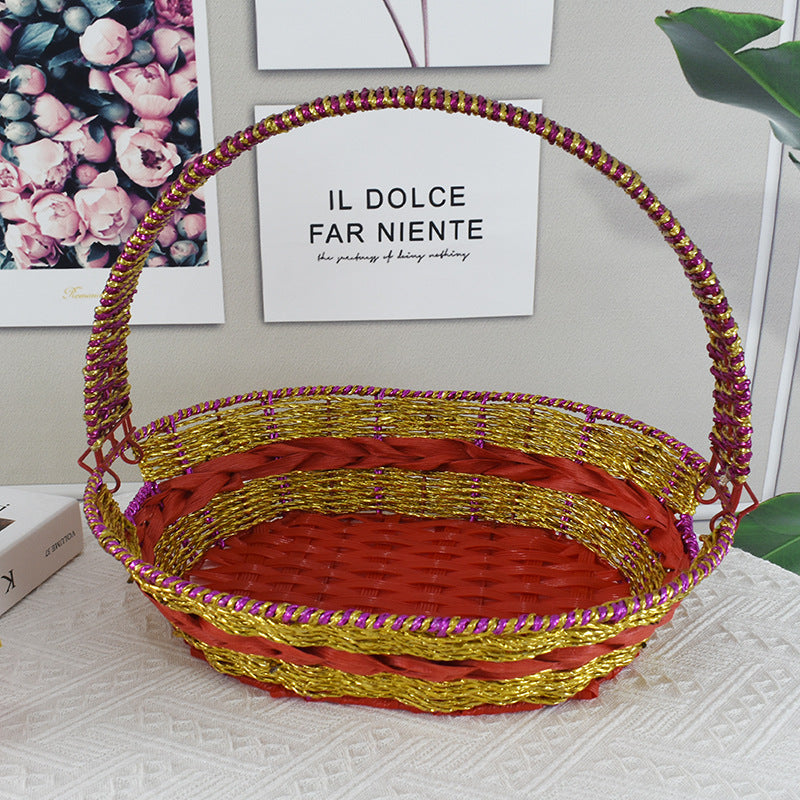 Colorful Decorative Woven Basket