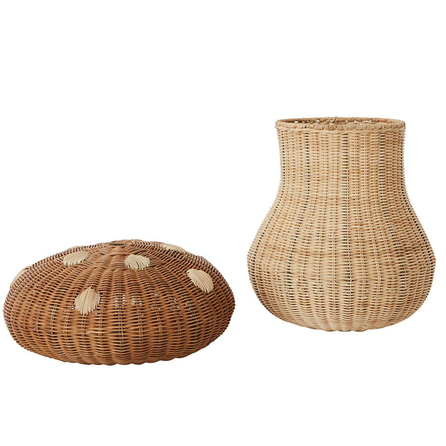 Playful basket in mushroom design