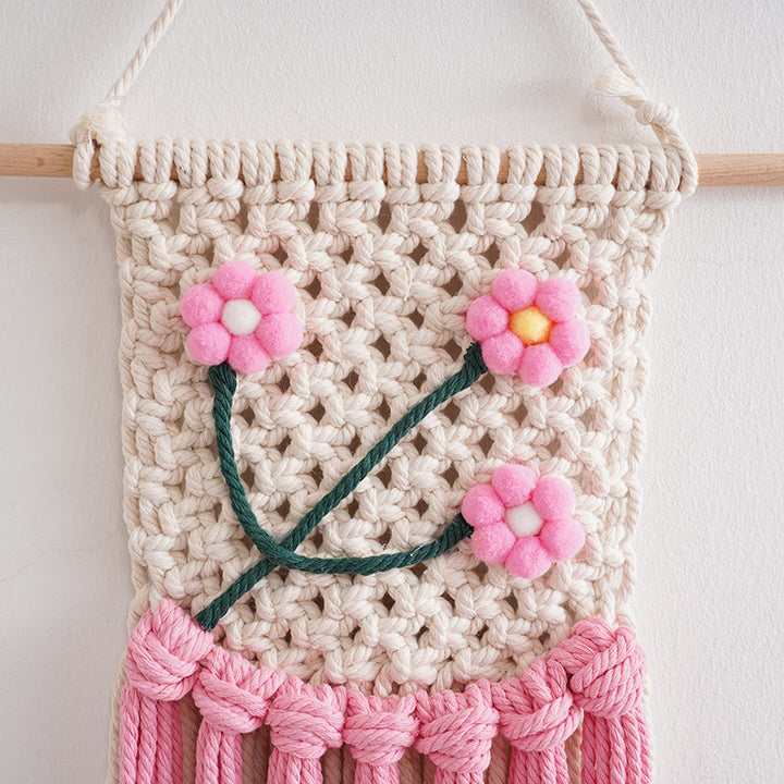Macramé Floral Wall Hanging Decor