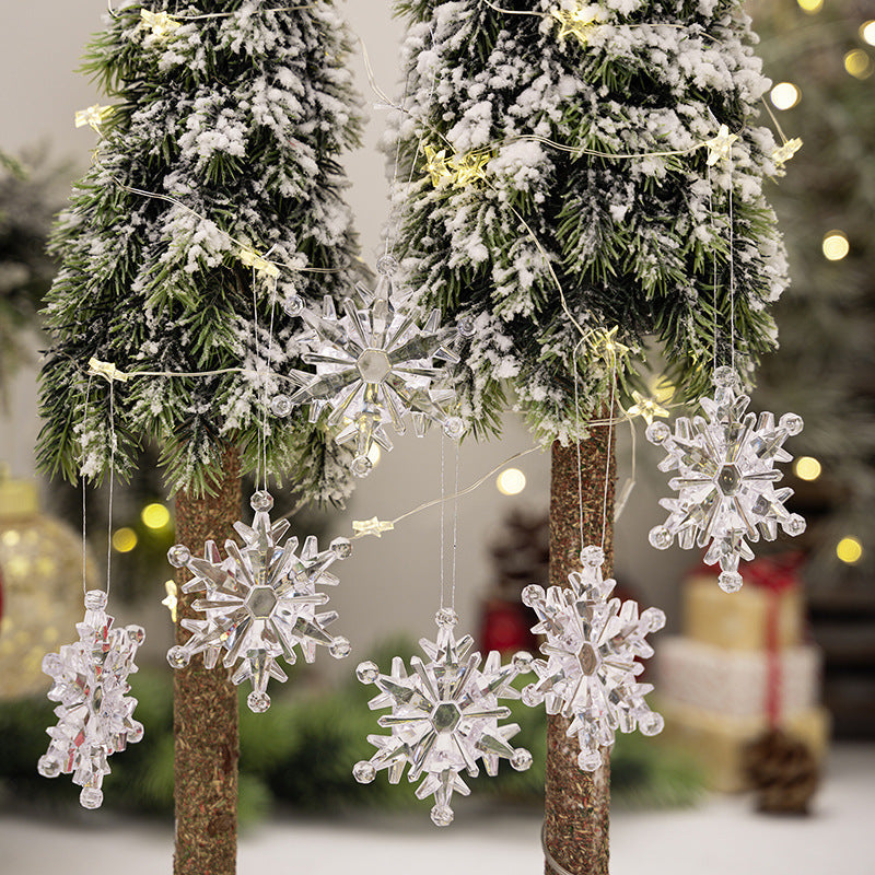 Elegant Glittering Snowflake Hanging Decoration