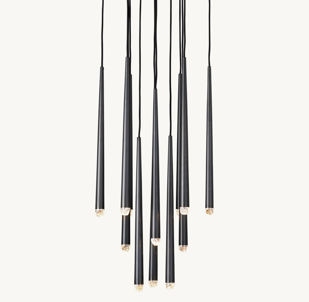 Hanging pipe pendant light