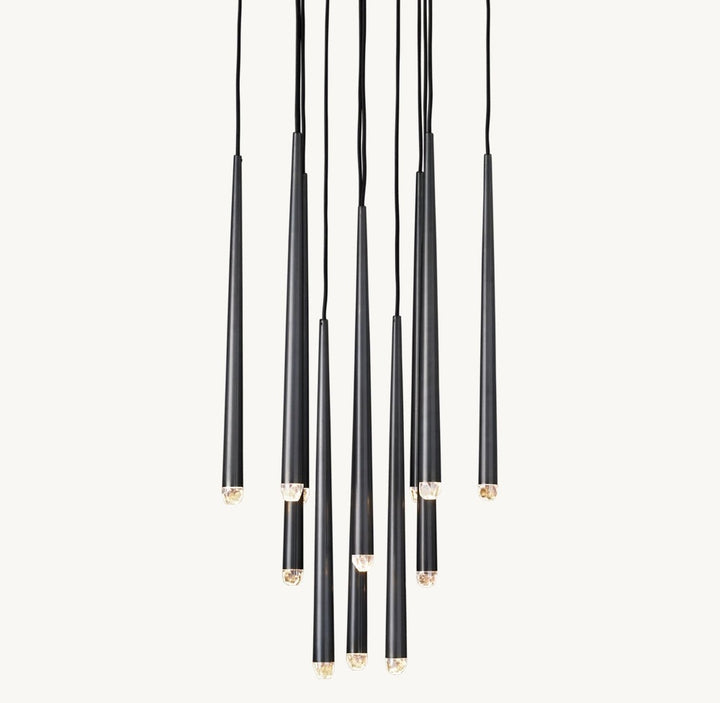 Hanging pipe pendant light