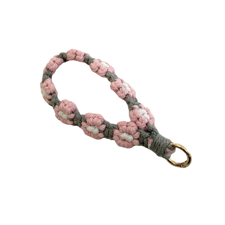Floral Macrame Keychain Holder