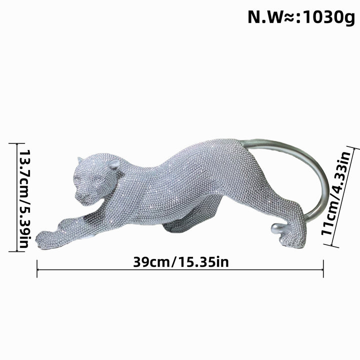 Elegant decorative figure of a panther