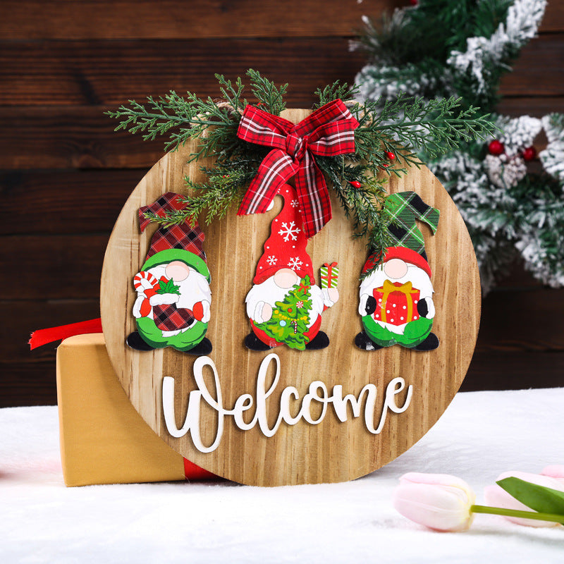 Welcome sign with festive design